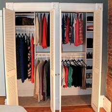 Organized reach-in closet