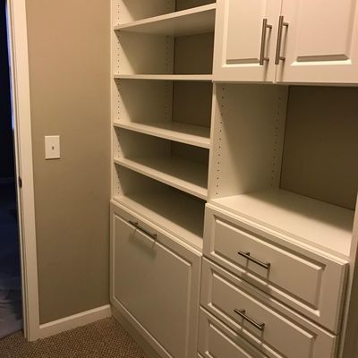 custom closet drawers and shelving